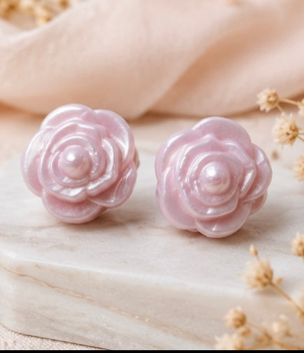 Roses en rose nacré