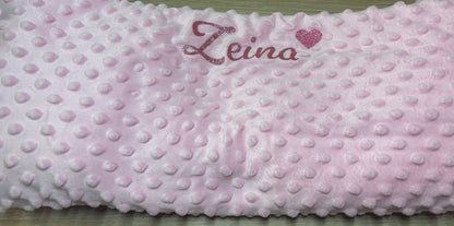 Couverture bébé minky personnalisée
