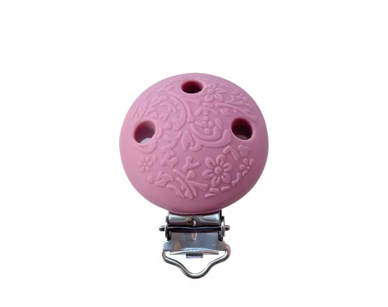 Clip embossé vieux rose