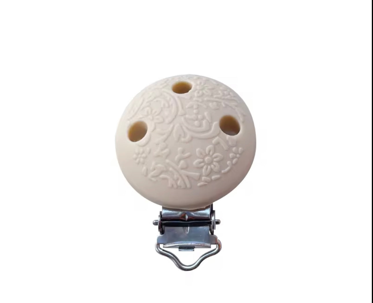 Clip embossé beige
