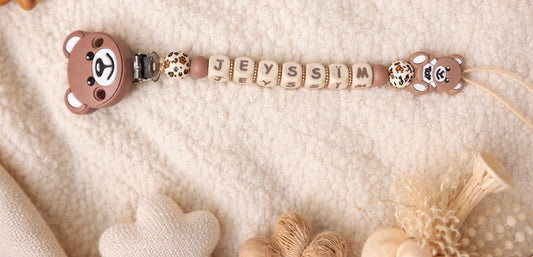 Attache tétine OURSON MARRON