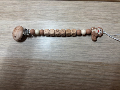 Attache tétines simples , animaux et drapeaux