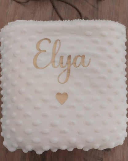 Couverture bébé minky personnalisée