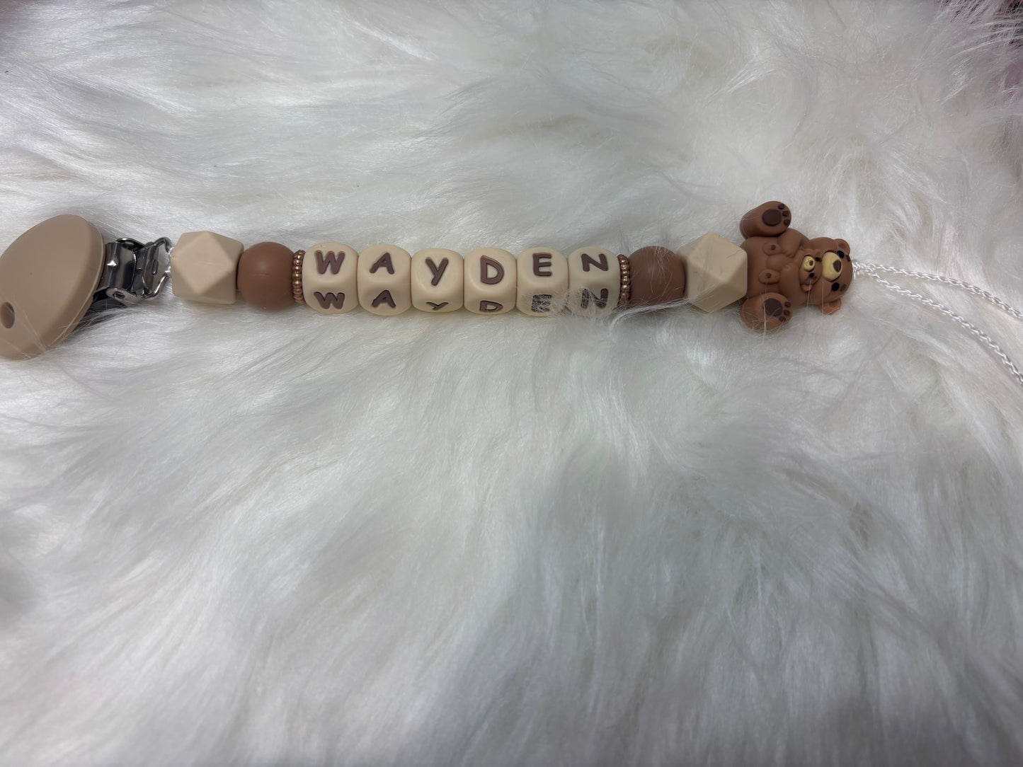 Attache tétines simples , animaux et drapeaux