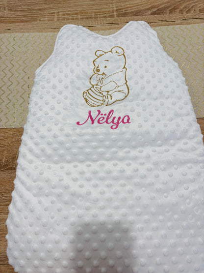 Gigoteuse matière minky à personnaliser