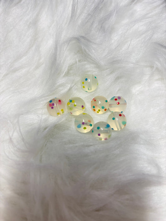 Perles 12 mm à pois