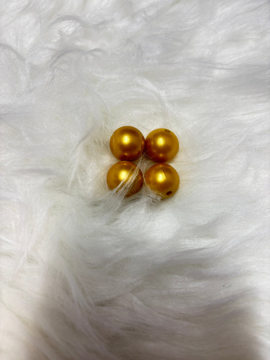 Perles or foncé 15 mm