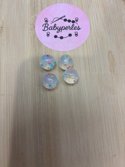Perles 12 mm à pois