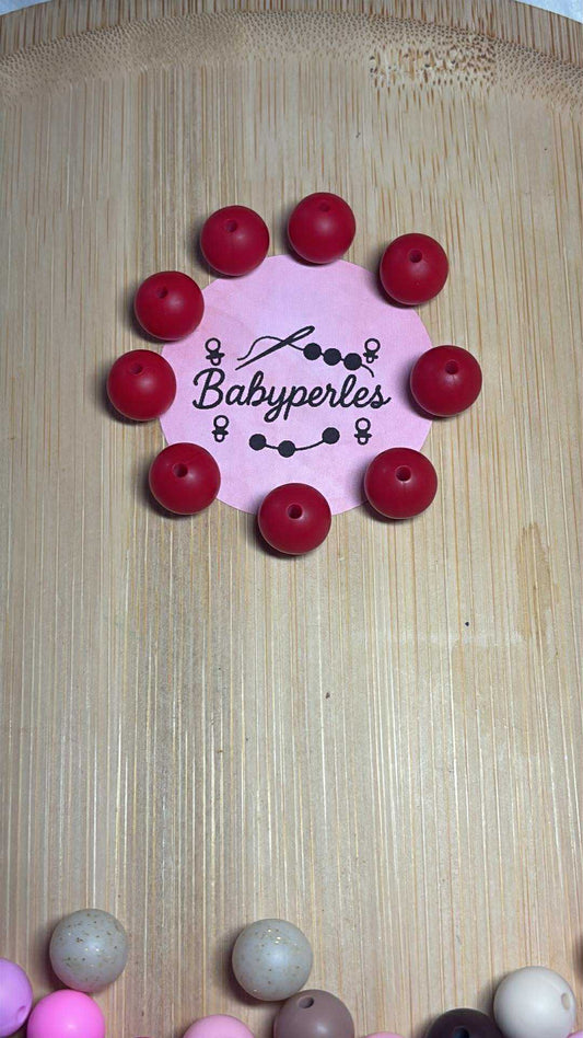 Perle 12 mm rouge