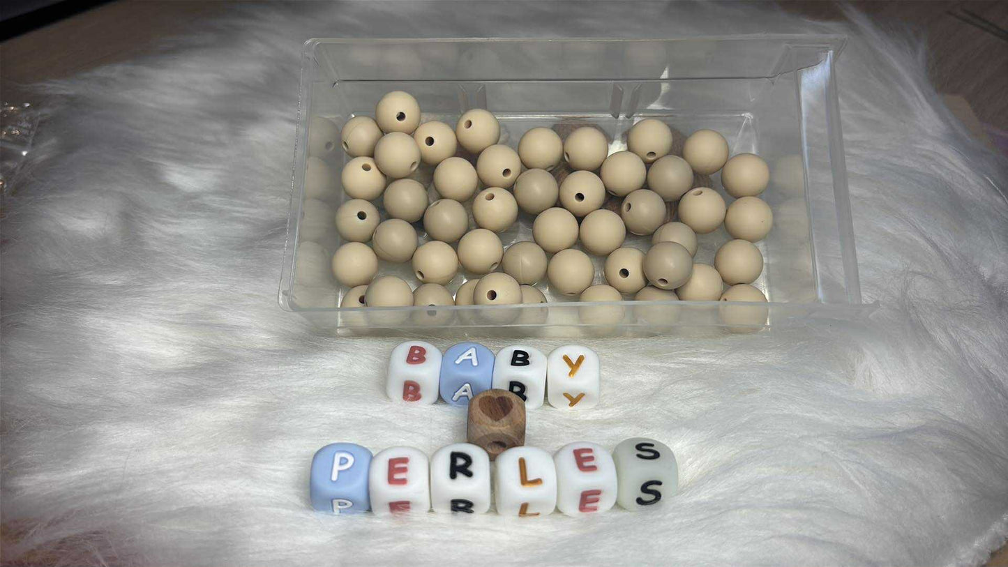 Perle ronde 12 mm beige