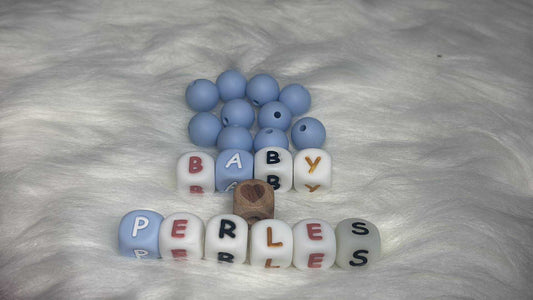 Perle ronde 12 mm bleu pastel