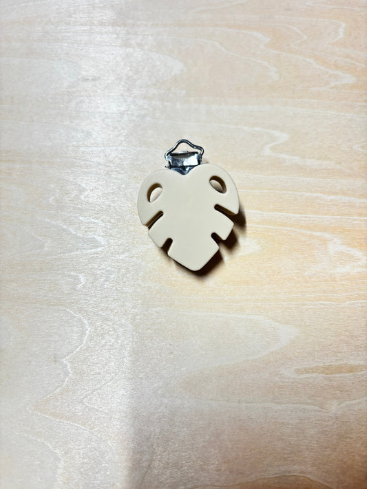 Clip feuille beige