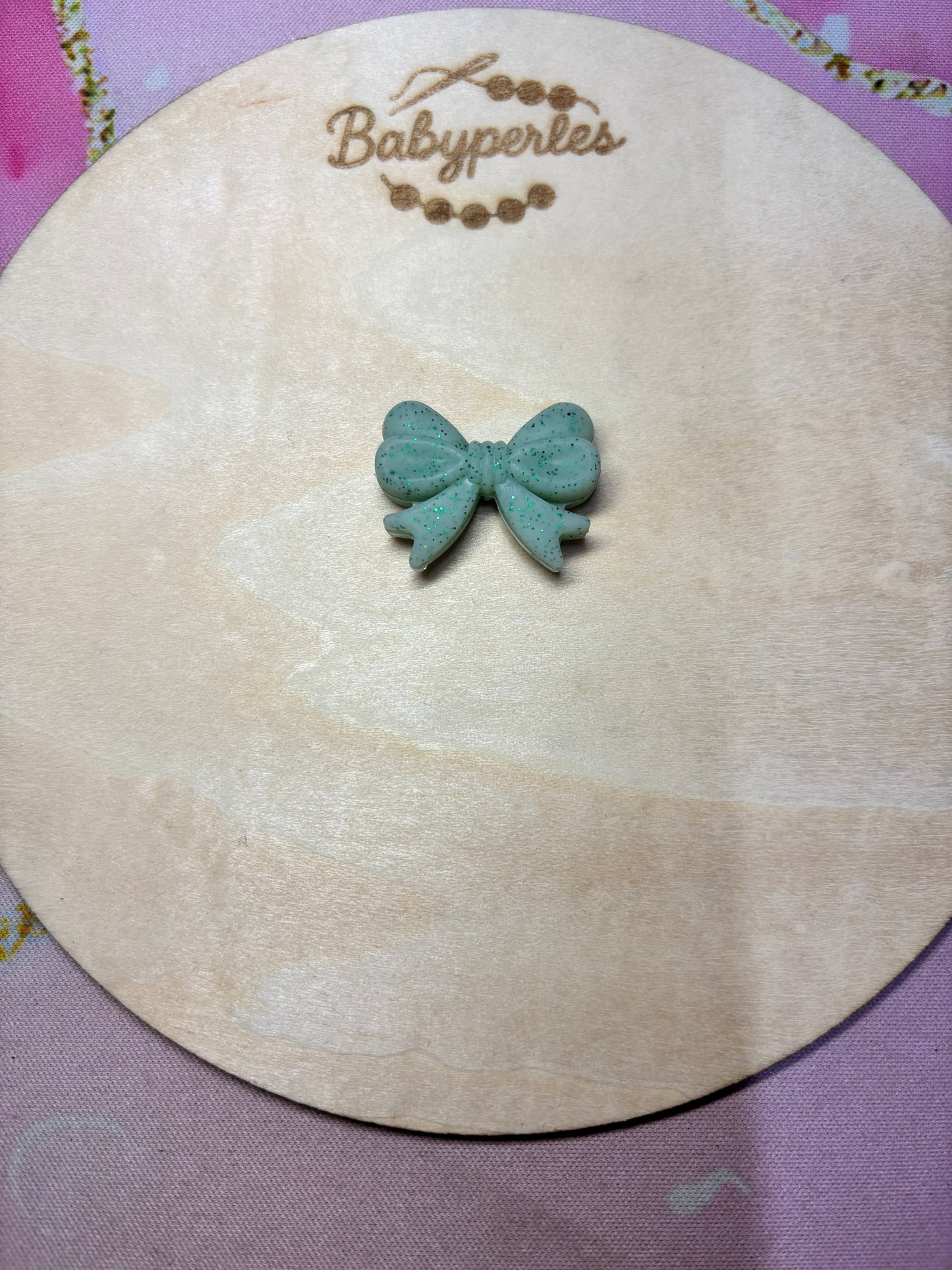 Noeud de papillon pailletée vert sauge