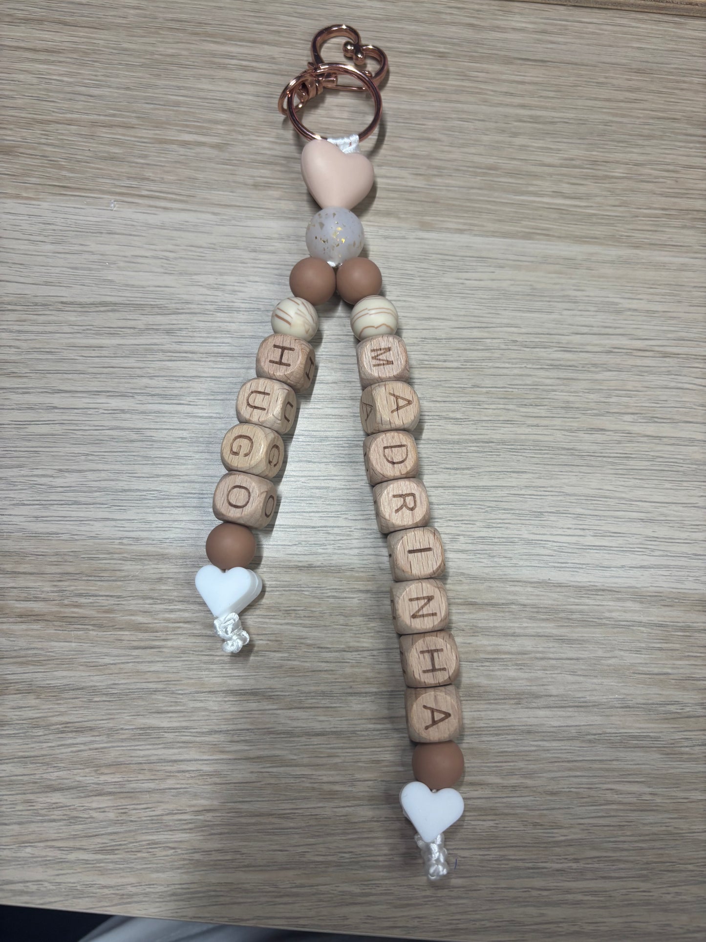 Porte clés 2 prénoms