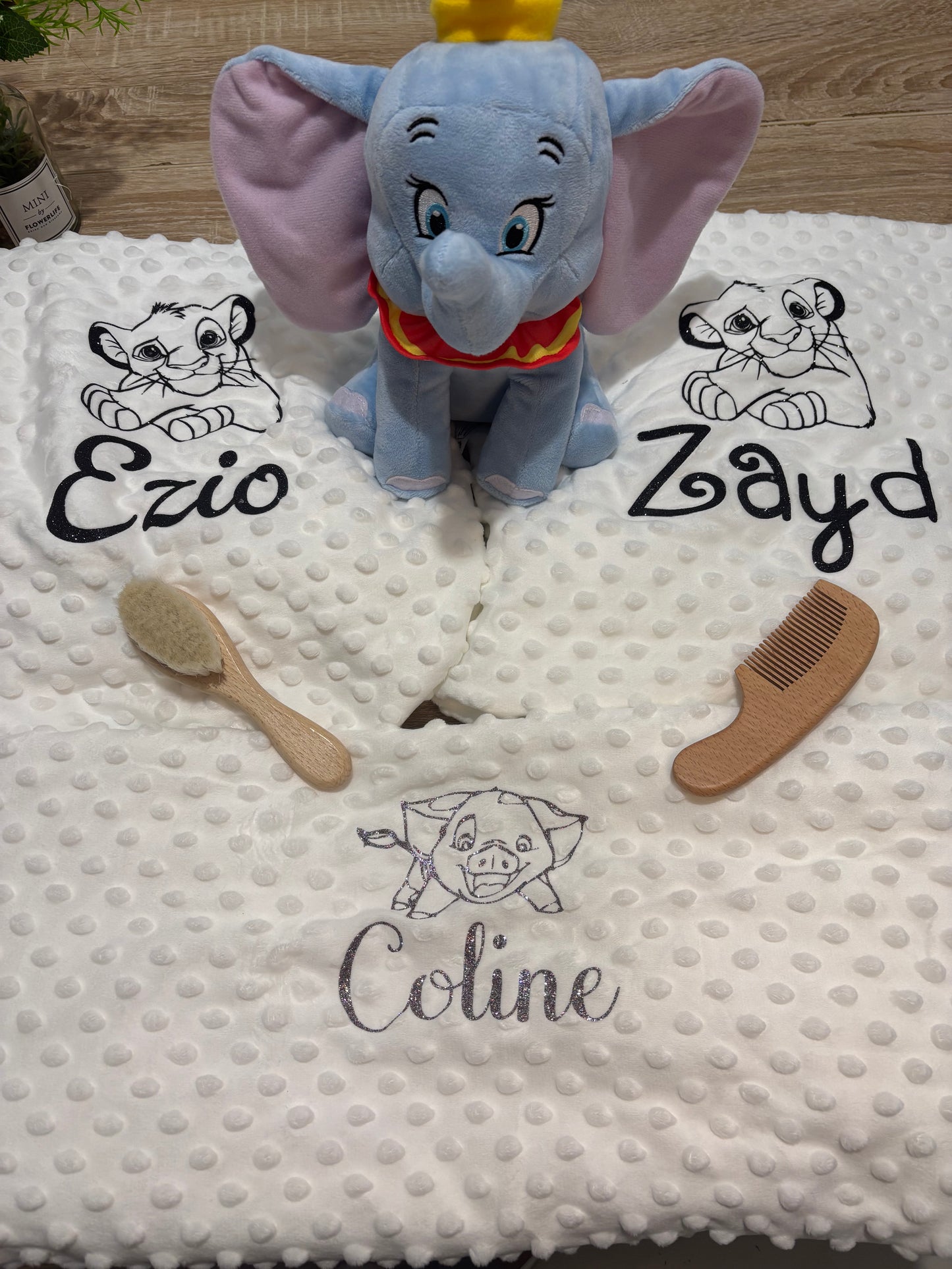 Couverture bébé minky personnalisée