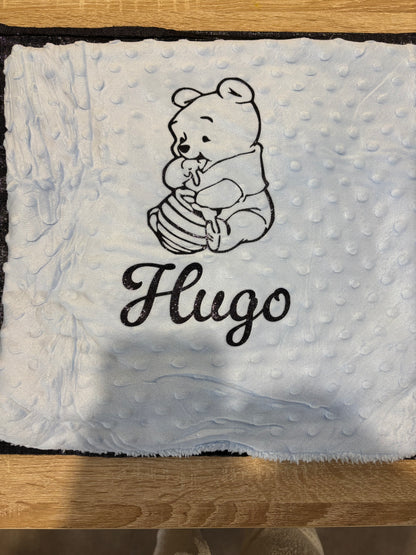Couverture bébé minky personnalisée