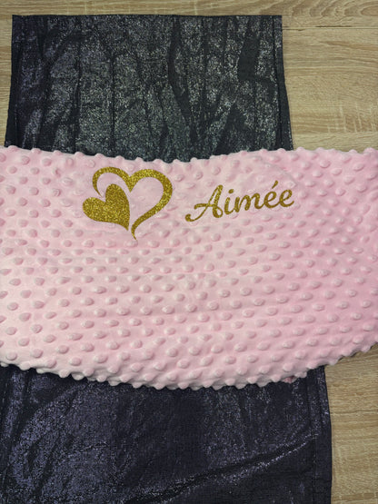 Couverture bébé minky personnalisée