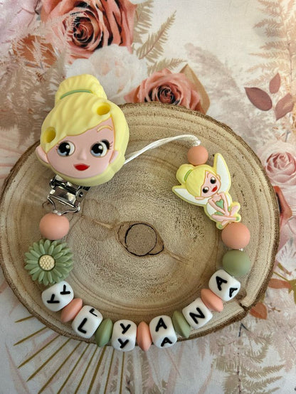 Attache tétine fée clochette