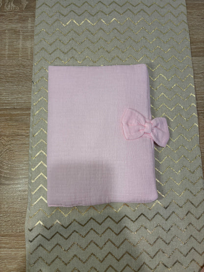 Carnets de santé en gaz de coton avec petit noeud