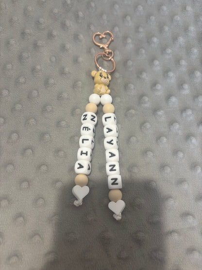 Porte clés 2 prénoms