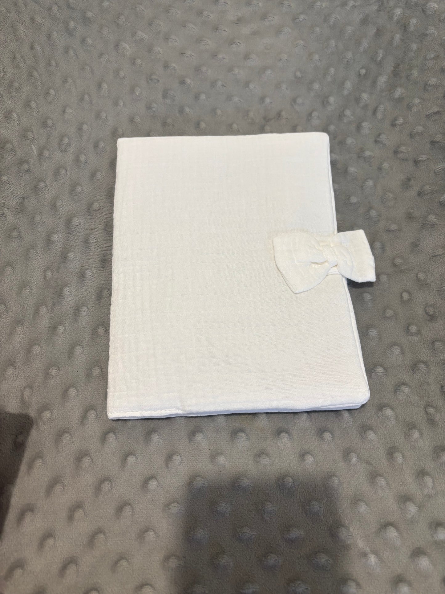 Carnets de santé en gaz de coton avec petit noeud