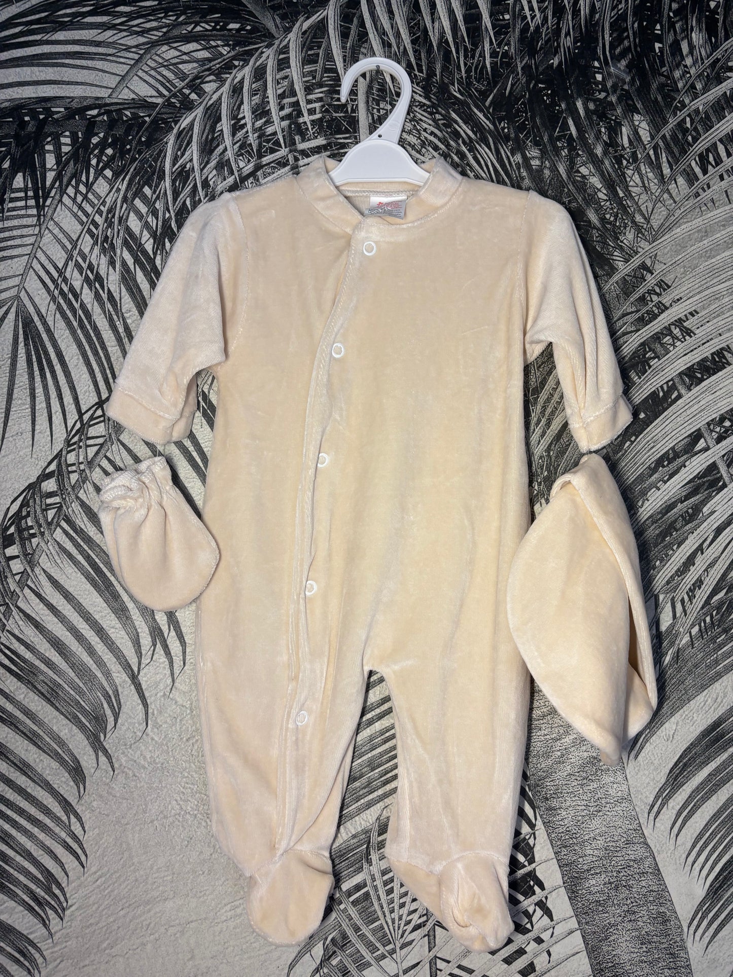 Pyjama trois pièces en velours ￼