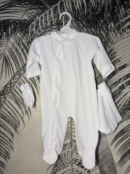 Pyjama trois pièces en velours ￼