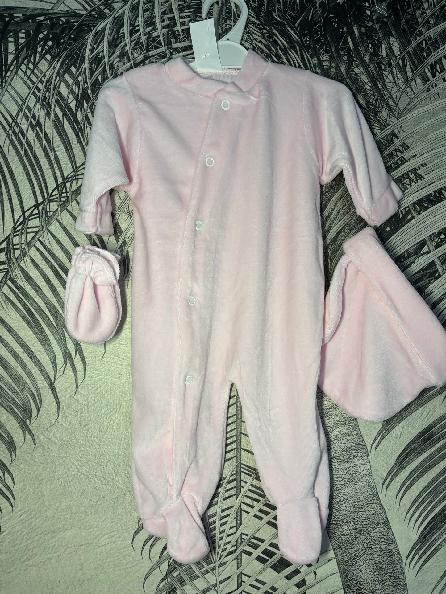 Pyjama trois pièces en velours ￼