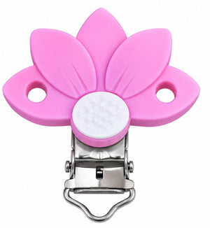 Clip fleur de lys rose